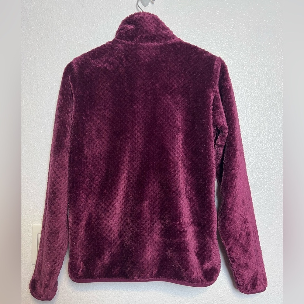 Columbia 1/2 Zip Fleece Pullover Burgundy Medium - Picture 3 of 8